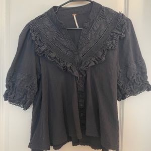 Free People Blouse - Black